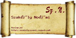 Szakály Noémi névjegykártya